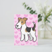 Wire Fox Terrier Love Briefkaart (Staand voorkant)