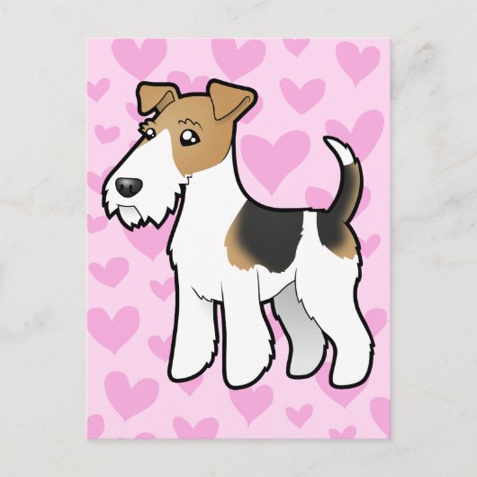 Wire Fox Terrier Love Briefkaart (Voorkant)