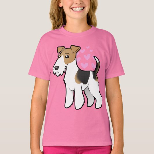 Wire Fox Terrier Love T-shirt (Voorkant)