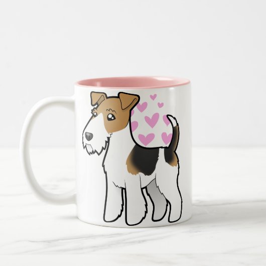 Wire Fox Terrier Love Tweekleurige Koffiemok (Links)