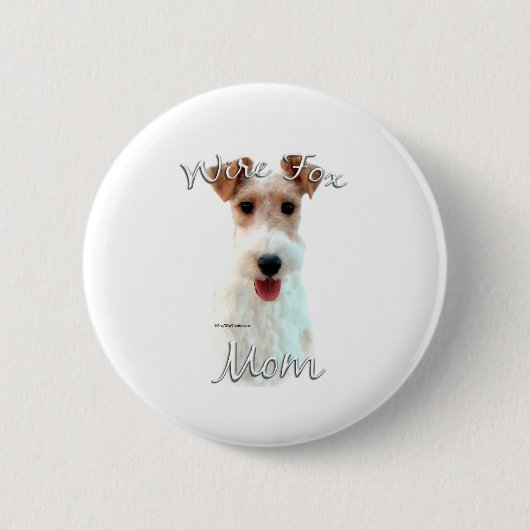 Wire Fox Terrier Ma 2 Ronde Button 5,7 Cm (Voorkant)