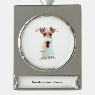 Wire Fox Terrier Ma 2 Verzilverd Banner Ornament
