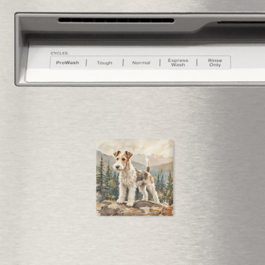 Wire Fox Terrier Magneet (Insitu (Vaatwasser))