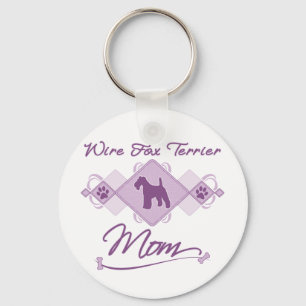 Wire Fox Terrier Mam Sleutelhanger