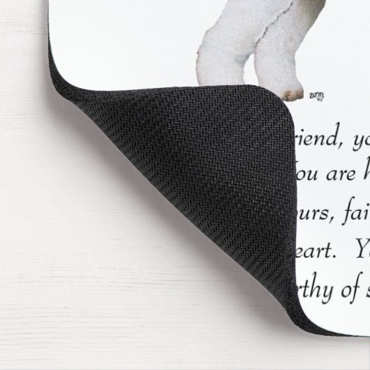 Wire Fox Terrier Memory/Dedication MALE Muismat (Hoek)