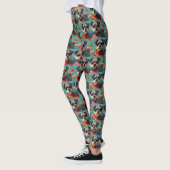 Wire Fox Terrier met Hartrozen Valentijnsdag Leggings (Links)