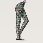 Wire Fox Terrier met Hartrozen Valentijnsdag Leggings (Rechts)