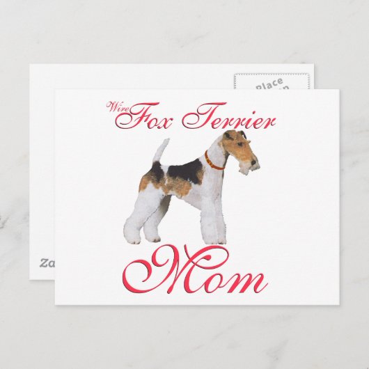Wire Fox Terrier Moederdag Briefkaart (Voorkant / Achterkant)