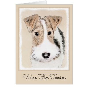 Wire fox terrier Painting - Cute Original Dog Art