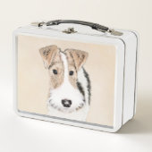 Wire fox terrier Painting - Cute Original Dog Art (Voorkant)