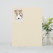 Wire fox terrier Painting - Cute Original Dog Art (Staand voorkant)