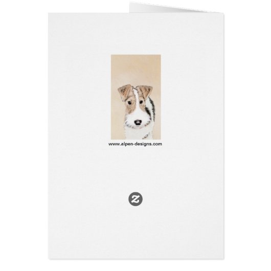 Wire fox terrier Painting - Cute Original Dog Art (Achterkant)