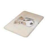 Wire fox terrier Painting - Cute Original Dog Art Badmat (Gekanteld)