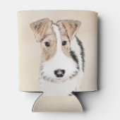 Wire fox terrier Painting - Cute Original Dog Art Blikjeskoeler (Achterkant)