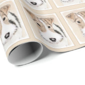 Wire fox terrier Painting - Cute Original Dog Art Cadeaupapier (Rol Hoek)