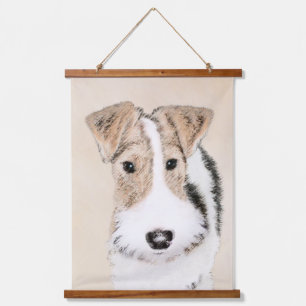 Wire fox terrier Painting - Cute Original Dog Art Hangend Wandkleed
