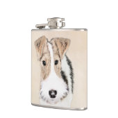 Wire fox terrier Painting - Cute Original Dog Art Heupfles (Links)
