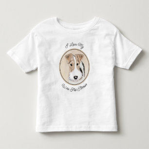 Wire fox terrier Painting - Cute Original Dog Art Kinder Shirts