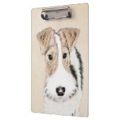 Wire fox terrier Painting - Cute Original Dog Art Klembord (Links)