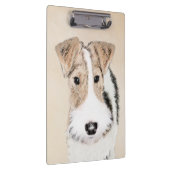 Wire fox terrier Painting - Cute Original Dog Art Klembord (Rechts)