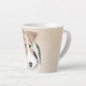 Wire fox terrier Painting - Cute Original Dog Art Latte Mok (Rechterhoek)