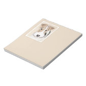 Wire fox terrier Painting - Cute Original Dog Art Notitieblok (Linkerzijde)