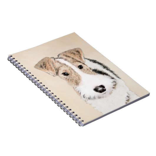 Wire fox terrier Painting - Cute Original Dog Art Notitieboek (Rechterzijde)