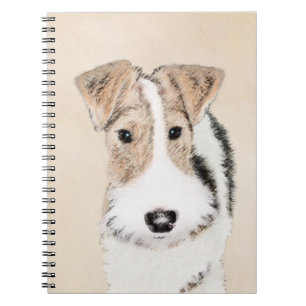 Wire fox terrier Painting - Cute Original Dog Art Notitieboek