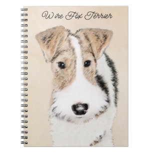 Wire fox terrier Painting - Cute Original Dog Art Notitieboek