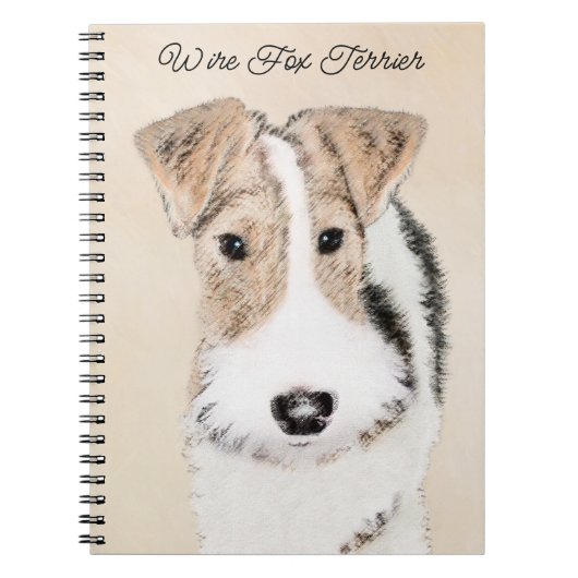 Wire fox terrier Painting - Cute Original Dog Art Notitieboek (Voorkant)