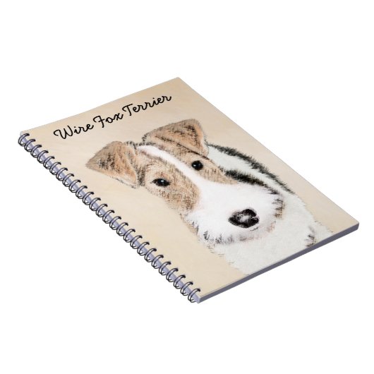 Wire fox terrier Painting - Cute Original Dog Art Notitieboek (Rechterzijde)