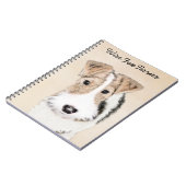 Wire fox terrier Painting - Cute Original Dog Art Notitieboek (Linkerzijde)
