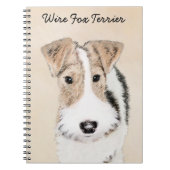 Wire fox terrier Painting - Cute Original Dog Art Notitieboek (Voorkant)