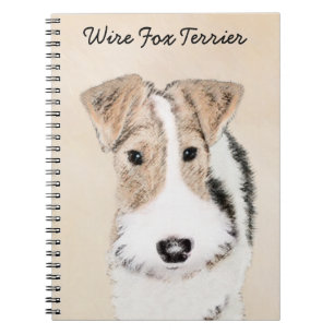 Wire fox terrier Painting - Cute Original Dog Art Notitieboek