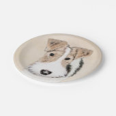 Wire fox terrier Painting - Cute Original Dog Art Papieren Bordje (Gekanteld)