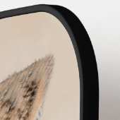 Wire fox terrier Painting - Cute Original Dog Art Pickleball Paddle (Links Detail)