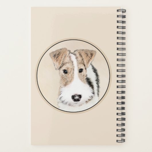 Wire fox terrier Painting - Cute Original Dog Art Planner (Achterkant)