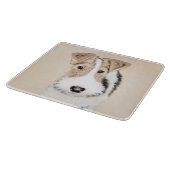 Wire fox terrier Painting - Cute Original Dog Art Snijplank (Hoek)