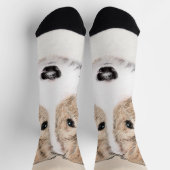 Wire fox terrier Painting - Cute Original Dog Art Sokken (Top)