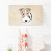 Wire fox terrier Painting - Cute Original Dog Art Spandoek (Insitu)