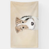 Wire fox terrier Painting - Cute Original Dog Art Spandoek (Verticaal)