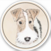 Wire fox terrier Painting - Cute Original Dog Art Sticker (Voorkant)