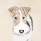 Wire fox terrier Painting - Cute Original Dog Art Sticker (Voorkant)