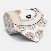 Wire fox terrier Painting - Cute Original Dog Art Stropdas (Opgerold)