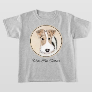 Wire fox terrier Painting - Cute Original Dog Art T-shirt