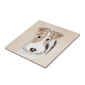 Wire fox terrier Painting - Cute Original Dog Art Tegeltje (Zijkant)