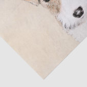 Wire fox terrier Painting - Cute Original Dog Art Tissuepapier (Detail)