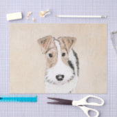 Wire fox terrier Painting - Cute Original Dog Art Tissuepapier (Craft)