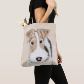 Wire fox terrier Painting - Cute Original Dog Art Tote Bag (Dichtbij)