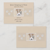 Wire fox terrier Painting - Cute Original Dog Art Visitekaartje (Voorkant / Achterkant)